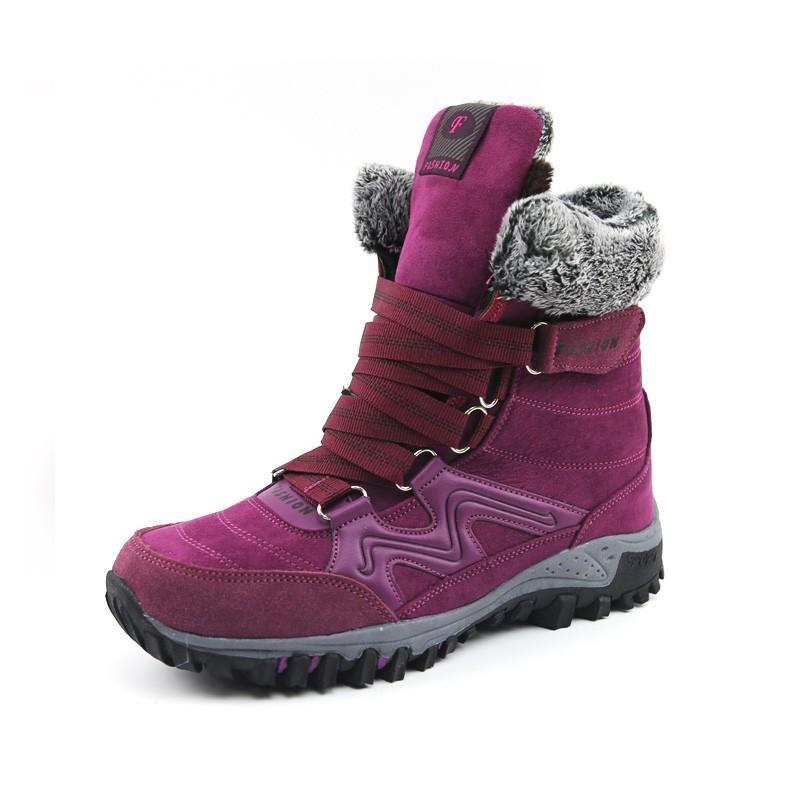Women's winter thermal villi anti-skid high top boots