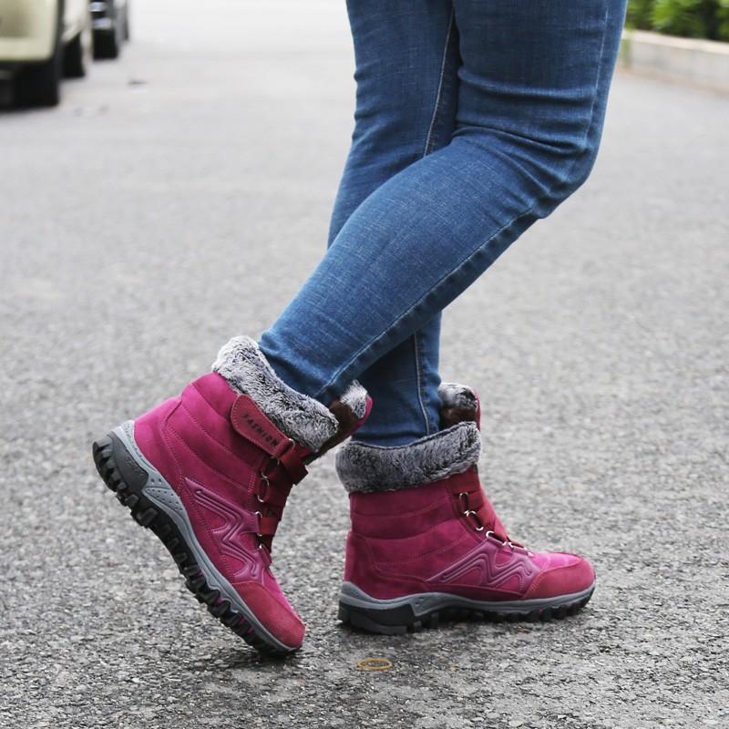 Women's winter thermal villi anti-skid high top boots