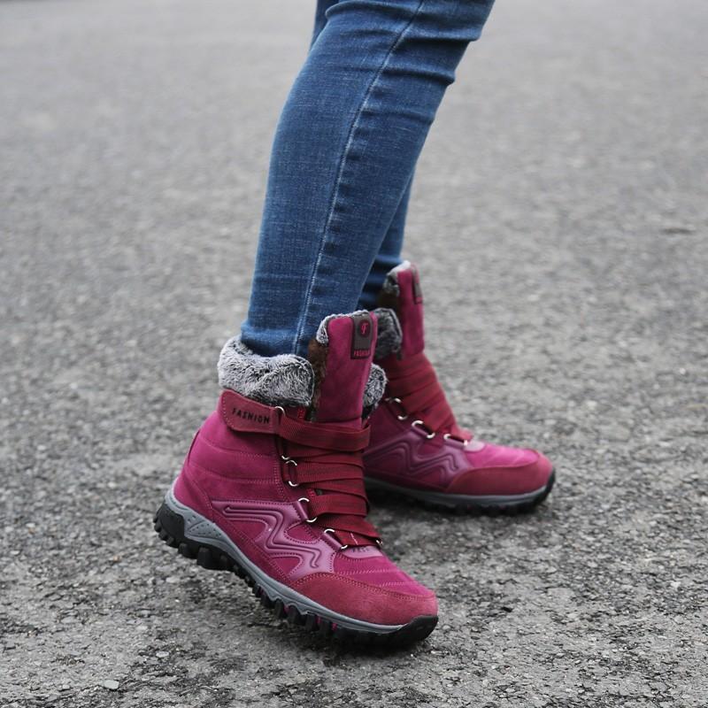 Women's winter thermal villi anti-skid high top boots