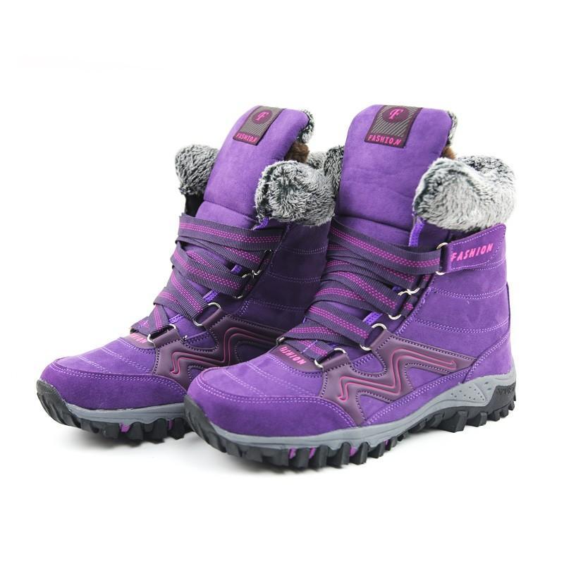 Women's winter thermal villi anti-skid high top boots