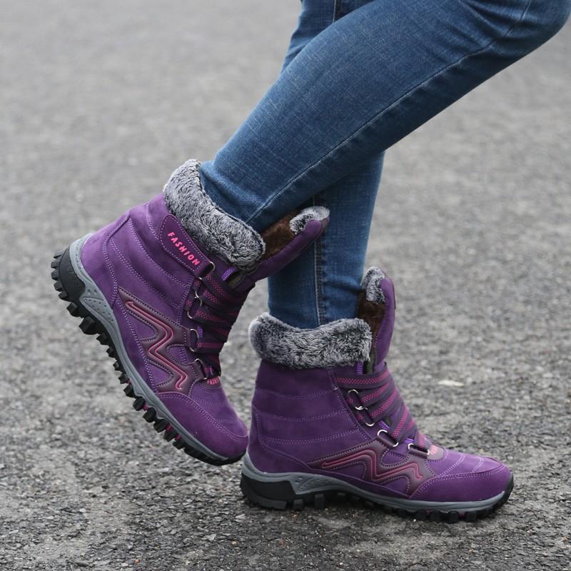 Women's winter thermal villi anti-skid high top boots