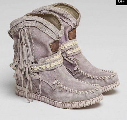 2020 New Women's Tassel Faux Suede Winter Boots