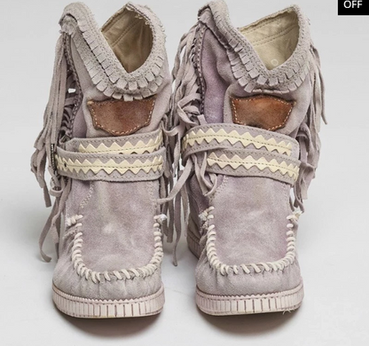 2020 New Women's Tassel Faux Suede Winter Boots