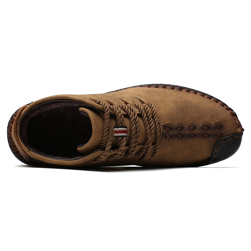 New men leather casual shoes breathable comfortable light, non-slip and wear-resistant