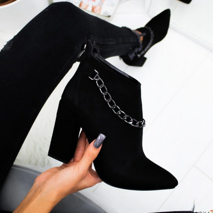 Casual Women High Heels Pumps Warm Ankle Boots