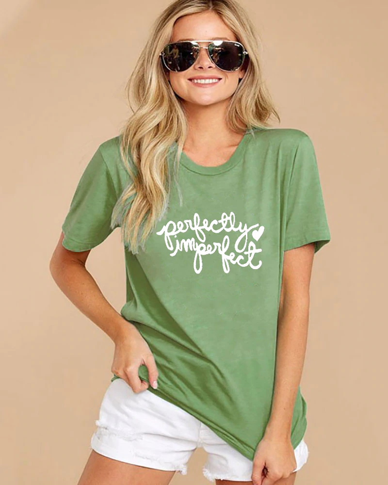Perfectly Imperfect Casual T-Shirt  -100%Cotton-