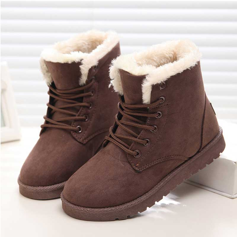 Snow Faux Suede Ankle Boots For Female