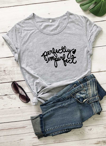 Perfectly Imperfect Casual T-Shirt  -100%Cotton-