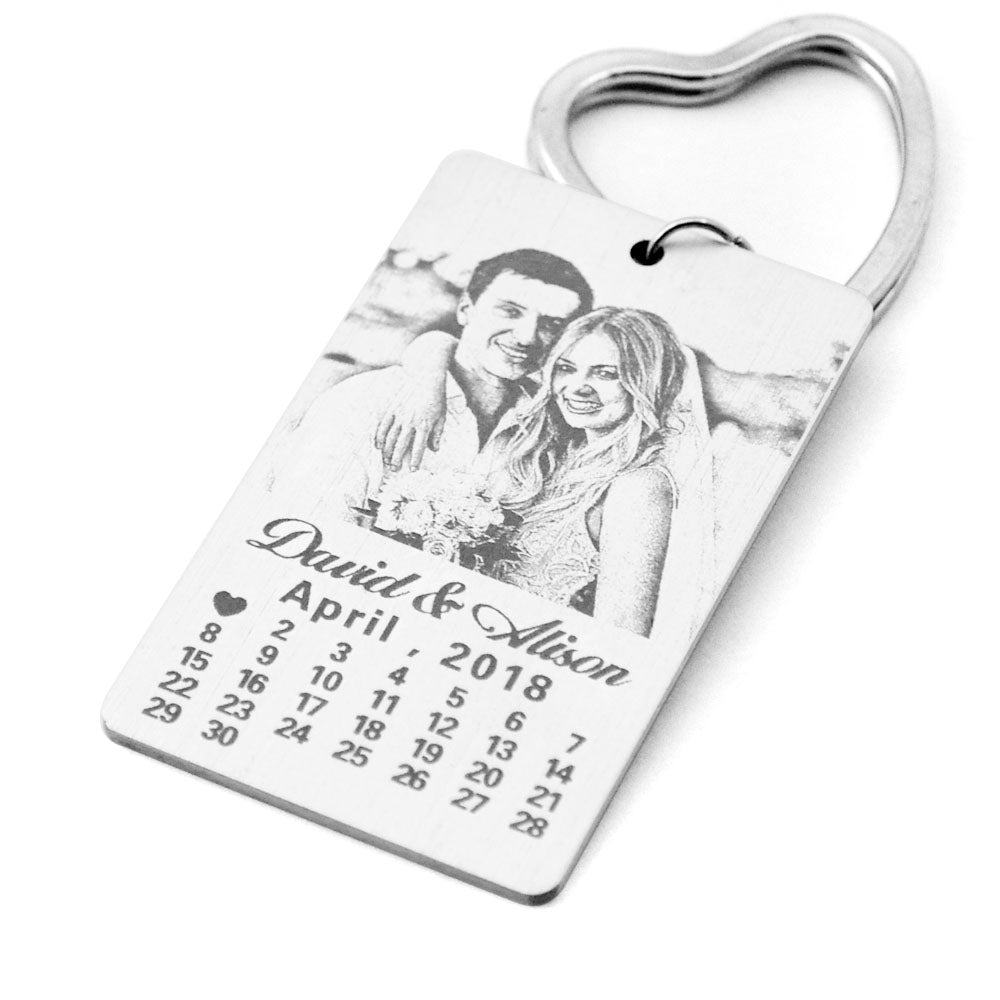 Personalized Photo Calendar Keychain