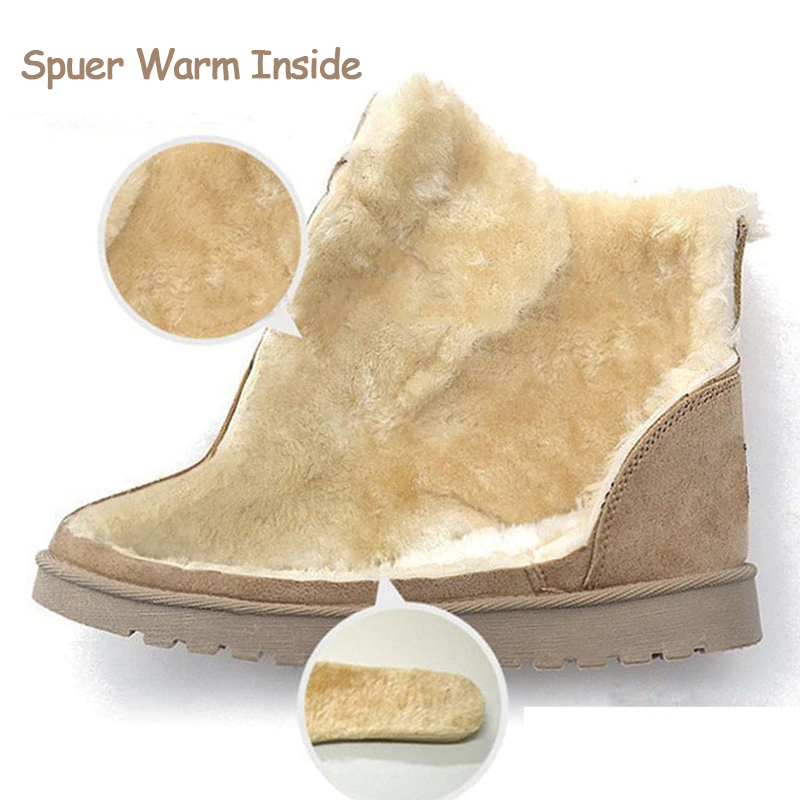 Snow Faux Suede Ankle Boots For Female