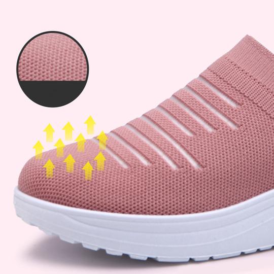 Women's Mesh Cushioned Slip On Platform Casual Sock Shoes