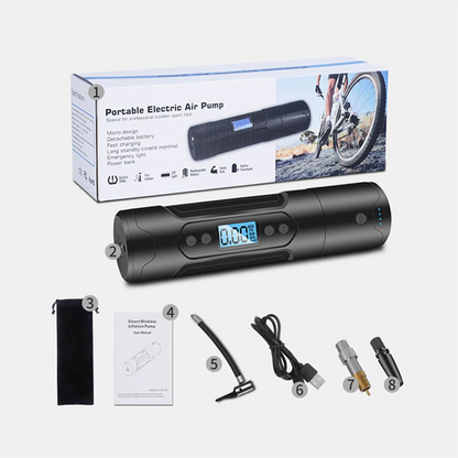 Portable Electric Air Pump With Digital Gauge LCD