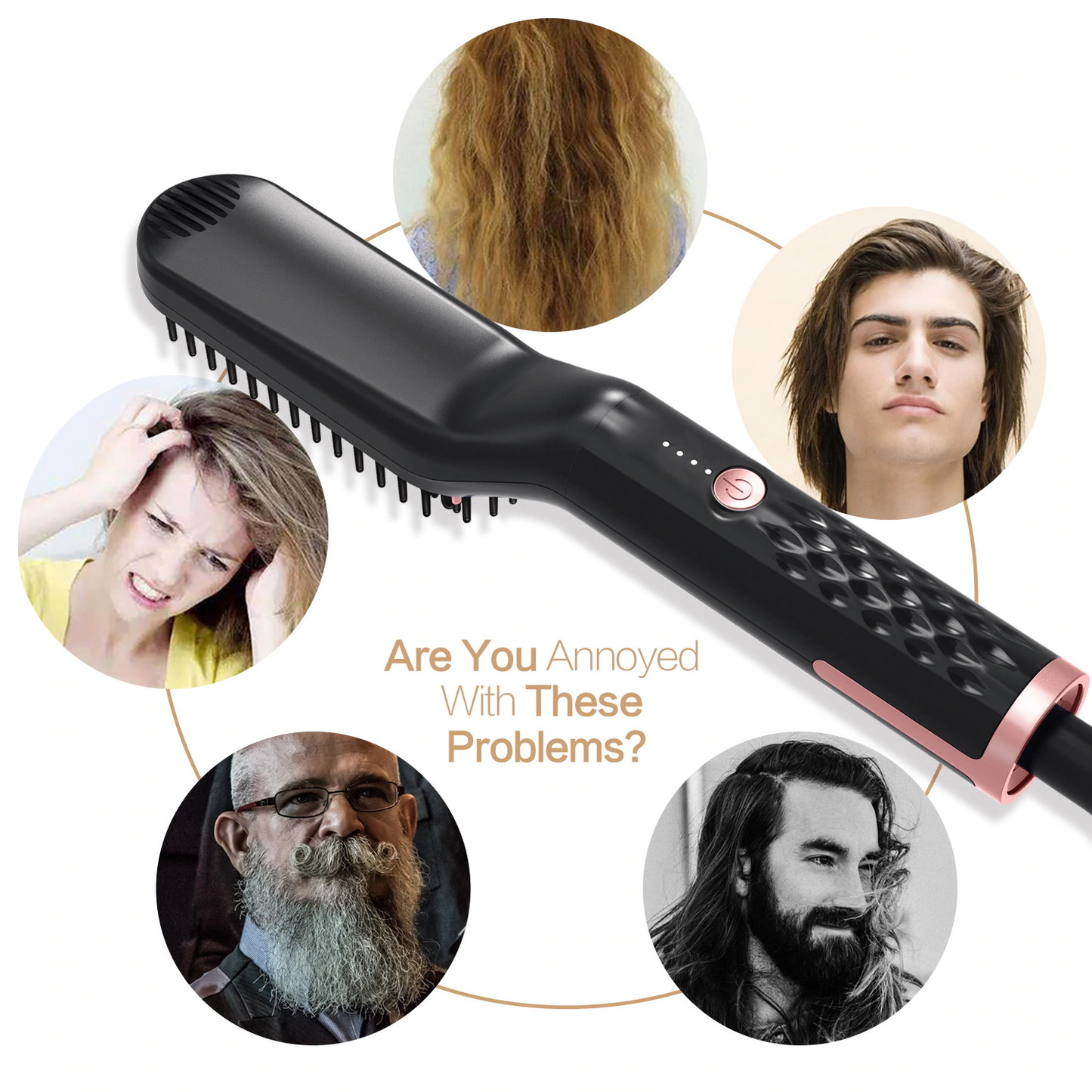 2020 NEW: Styling Multifunctional Hair Straightening Irons Beard kit