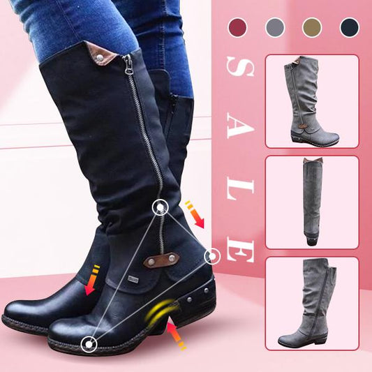 Women's Cowboy Knee Boots Punk Boots