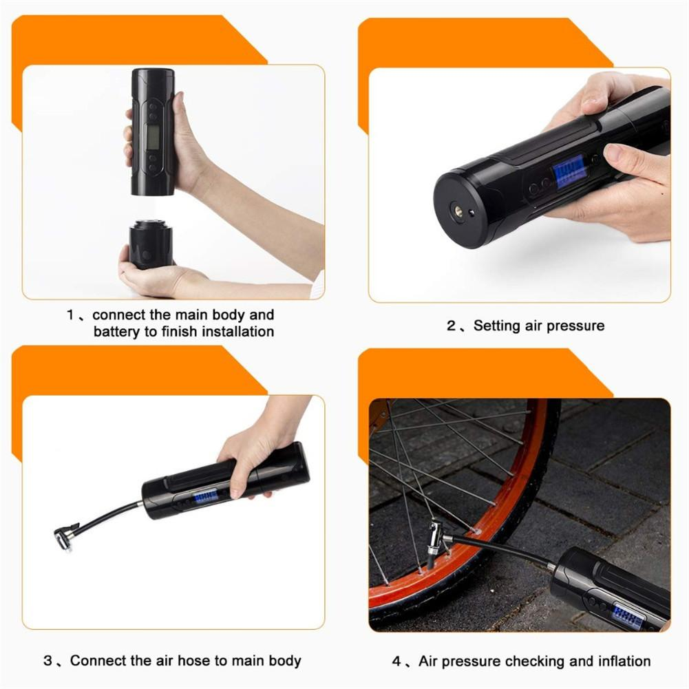 Portable Electric Air Pump With Digital Gauge LCD