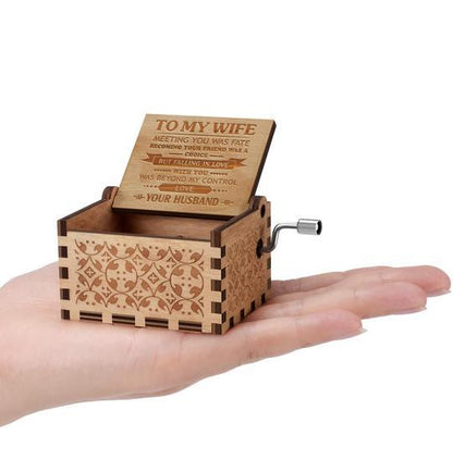 Engraved Music Box: To My Wife "Falling In Love With You"