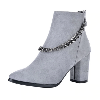 Casual Women High Heels Pumps Warm Ankle Boots