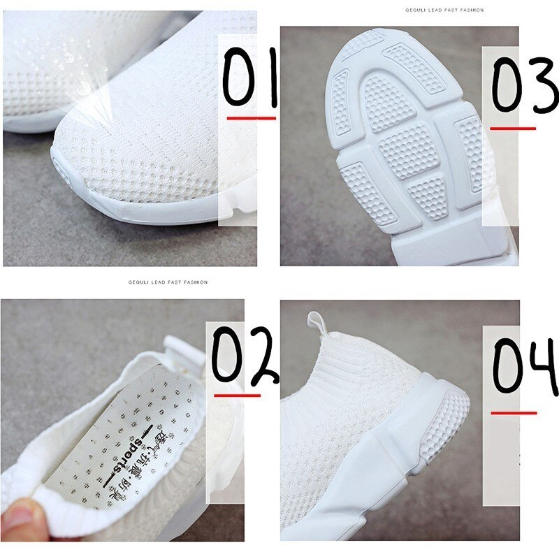 Women Breathable Mesh Running Shoes Knit Socks