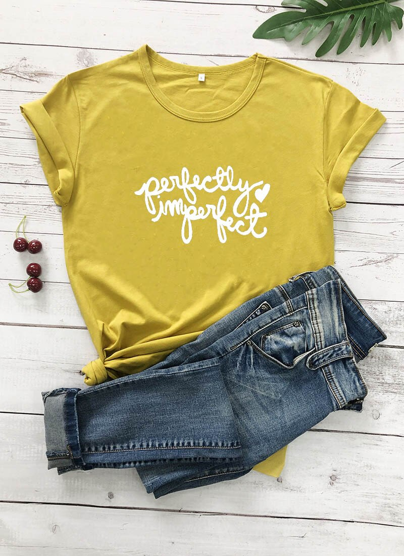 Perfectly Imperfect Casual T-Shirt  -100%Cotton-