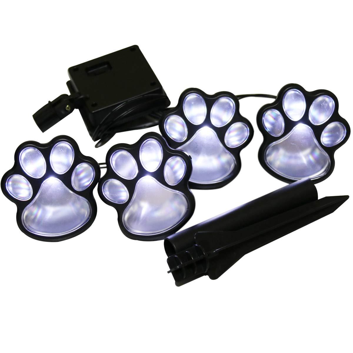 Pet Lover: Solar-Powered Paw Print Lights