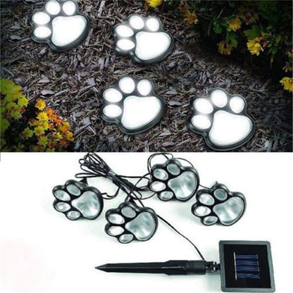 Pet Lover: Solar-Powered Paw Print Lights