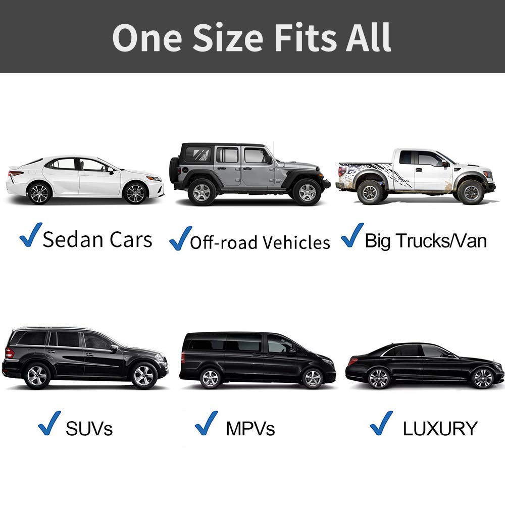 Premium Windshield Snow Cover Sunshade + Mirrors Cover (One Size Fits All)