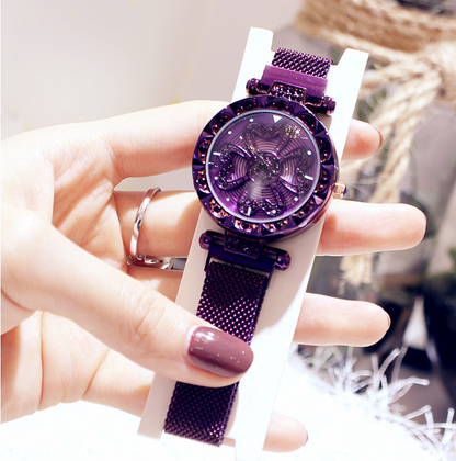 Luxury Lucky Clover Rotating Watch