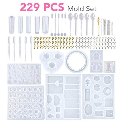 DIY Crystal Glue Jewelry Mold 83 Pcs Set