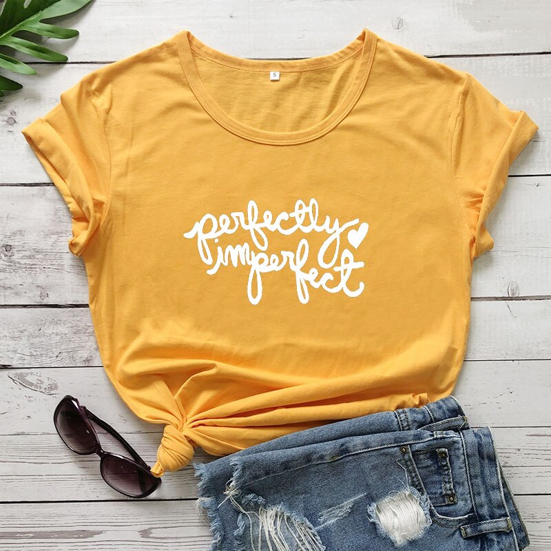 Perfectly Imperfect Casual T-Shirt  -100%Cotton-