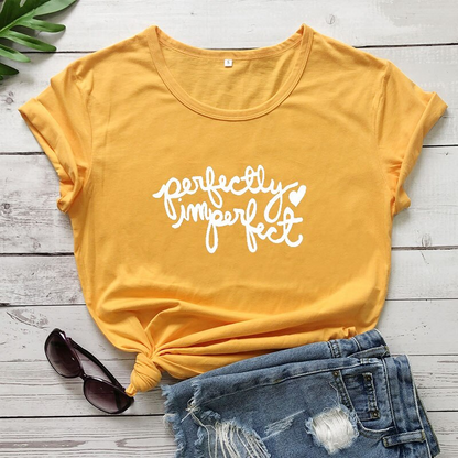 Perfectly Imperfect Casual T-Shirt  -100%Cotton-