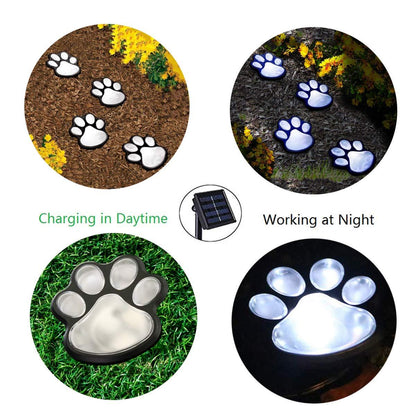 Pet Lover: Solar-Powered Paw Print Lights