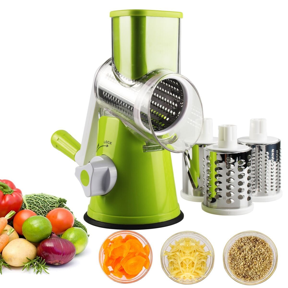 Multifunctional Rotary Mandoline Slicer Grinder