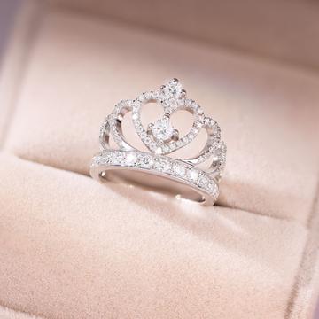 S925 FEAR IS A LIAR CROWN RING