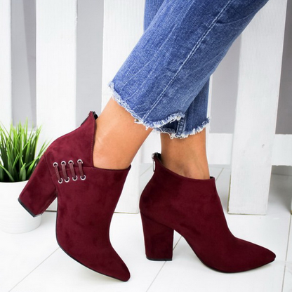 Casual Women High Heels Pumps Warm Ankle Boots
