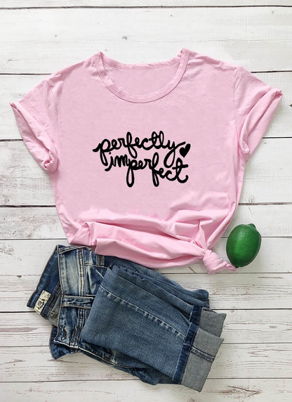 Perfectly Imperfect Casual T-Shirt  -100%Cotton-