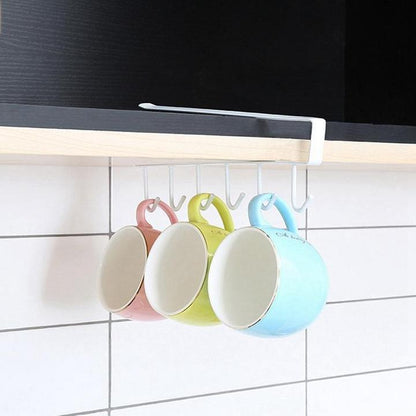 Under-Cabinet Hanger Rack (6 Hooks)