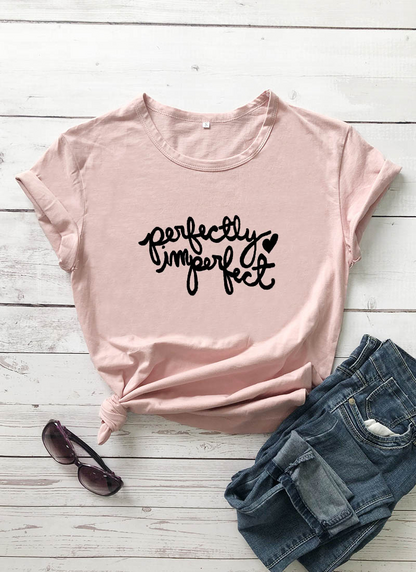 Perfectly Imperfect Casual T-Shirt  -100%Cotton-