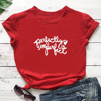 Perfectly Imperfect Casual T-Shirt  -100%Cotton-