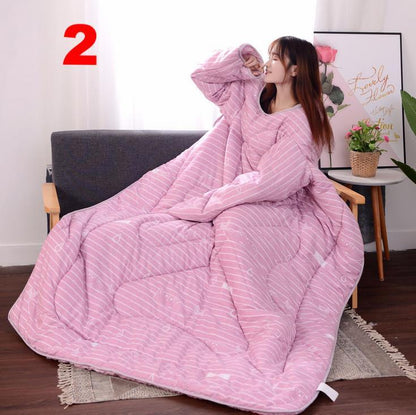 Lazy Quilt With Sleeves.