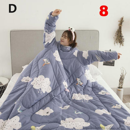 Lazy Quilt With Sleeves.