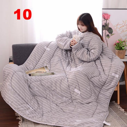 Lazy Quilt With Sleeves