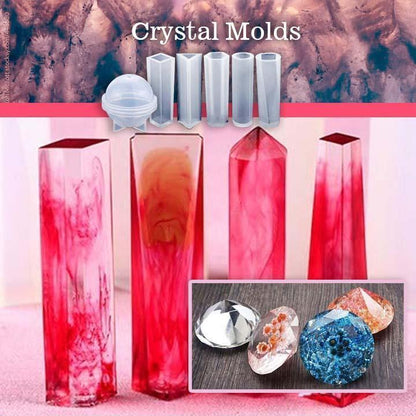 DIY Crystal Glue Jewelry Mold 83 Pcs Set