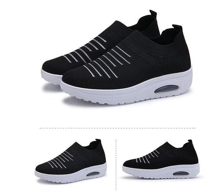 2019 Hot Sale: Women's Air Cushion Flying Woven Mesh Sneakers