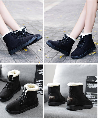 Snow Faux Suede Ankle Boots For Female