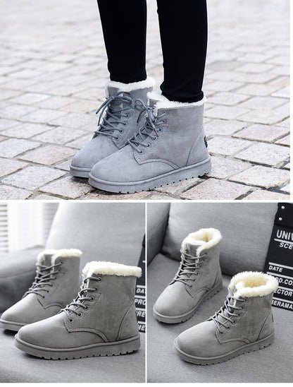 Snow Faux Suede Ankle Boots For Female