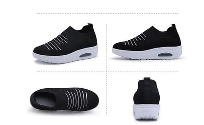 2019 Hot Sale: Women's Air Cushion Flying Woven Mesh Sneakers