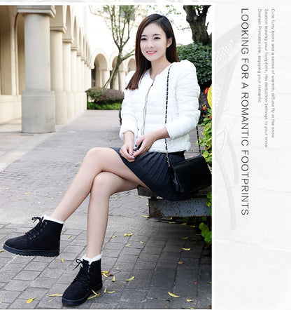 Snow Faux Suede Ankle Boots For Female