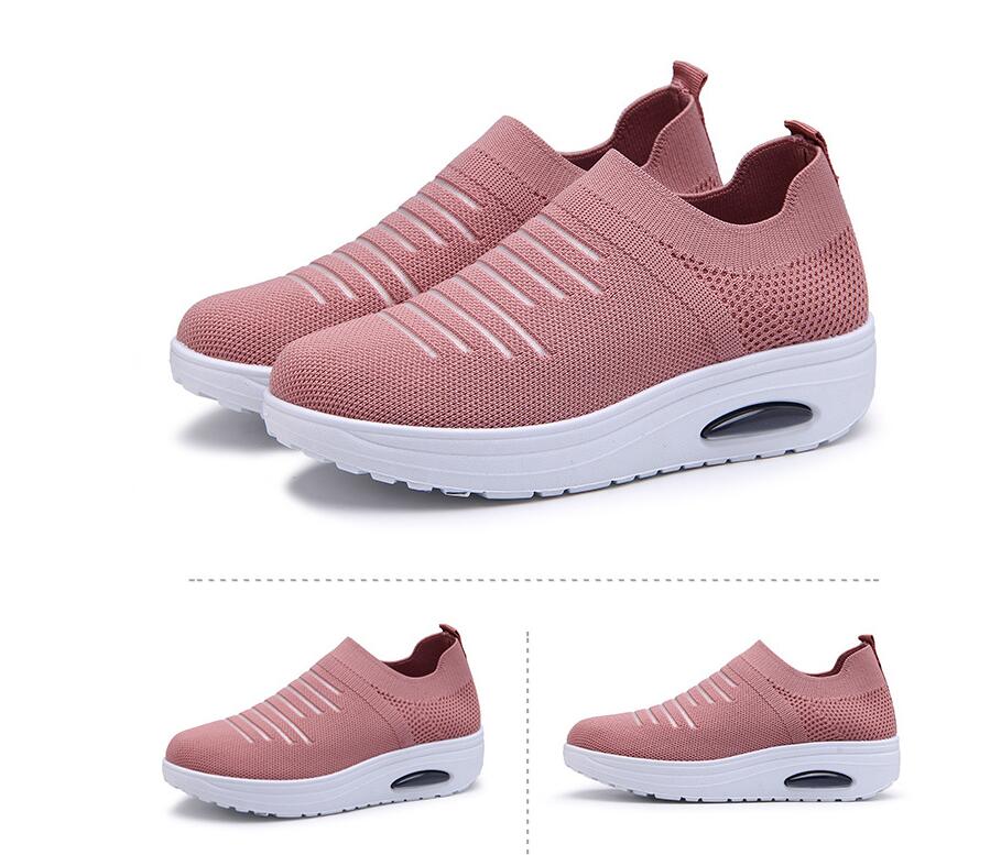 2019 Hot Sale: Women's Air Cushion Flying Woven Mesh Sneakers