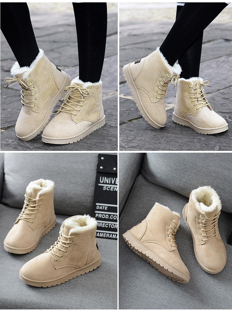 Snow Faux Suede Ankle Boots For Female