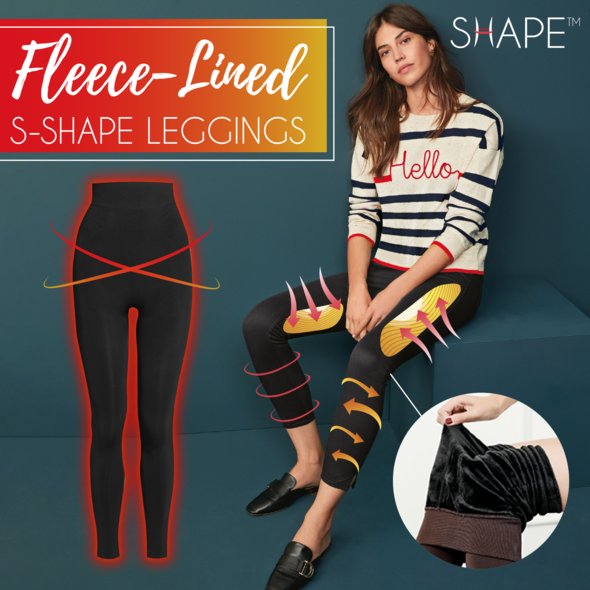 Fleece-Lined S-Shape Leggings